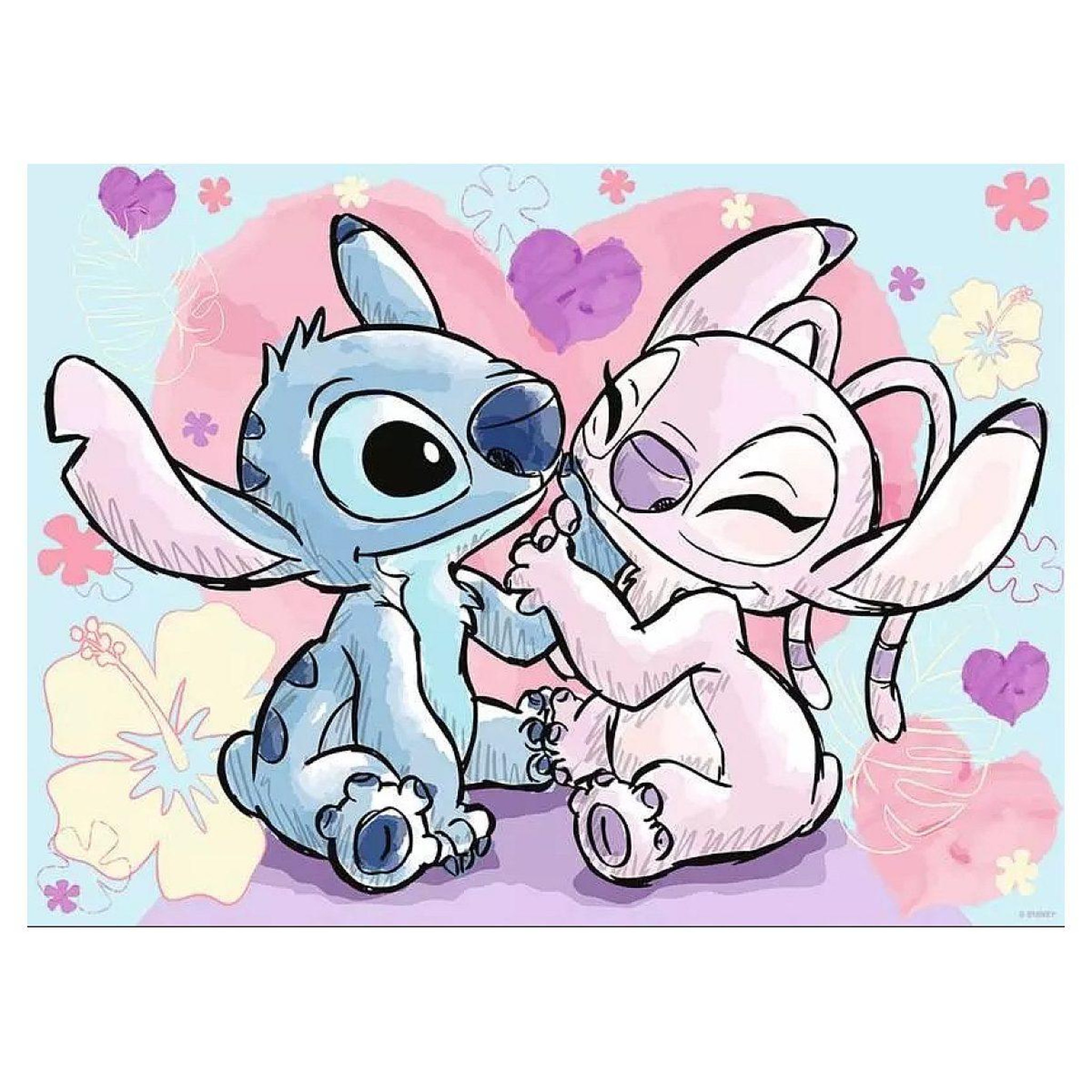 Voir la diapositive 2 : RAVENSBURGER Puzzle 500 p stitch et angel - disney