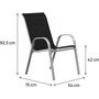 Voir la diapositive 3 : Habitat et Jardin Fauteuil jardin Textilène  Cordoba  - Phoenix - Noir - Lot de 2