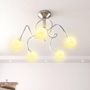 Voir la diapositive 3 : VIDAXL Plafonnier avec abat-jour ronds en verre pour 5 LED G9