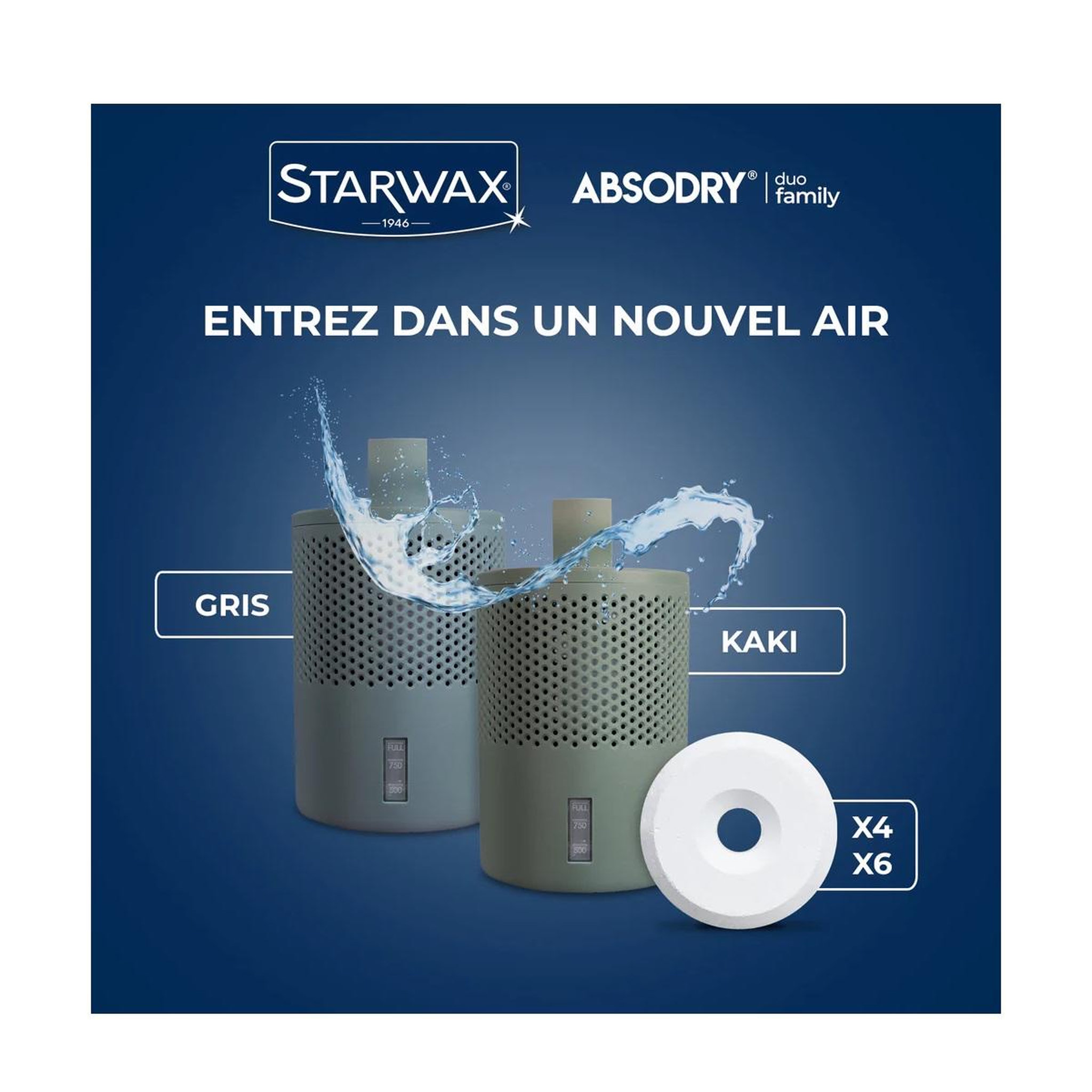 Voir la diapositive 4 : Starwax Absorbeur d'humidité 25m2 - 001075