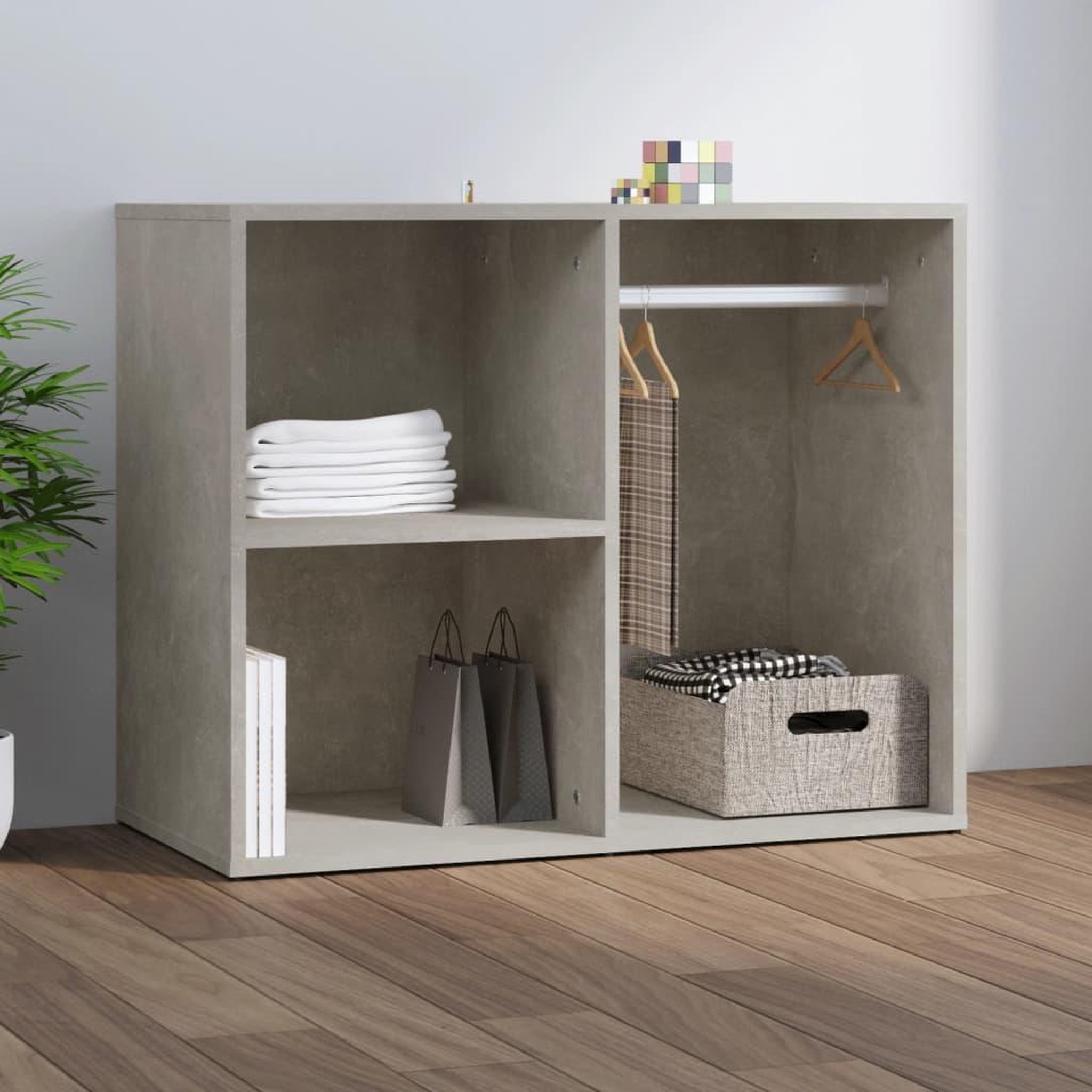 VIDAXL Armoire de dressing Gris beton 80x40x65 cm Bois d'ingenierie