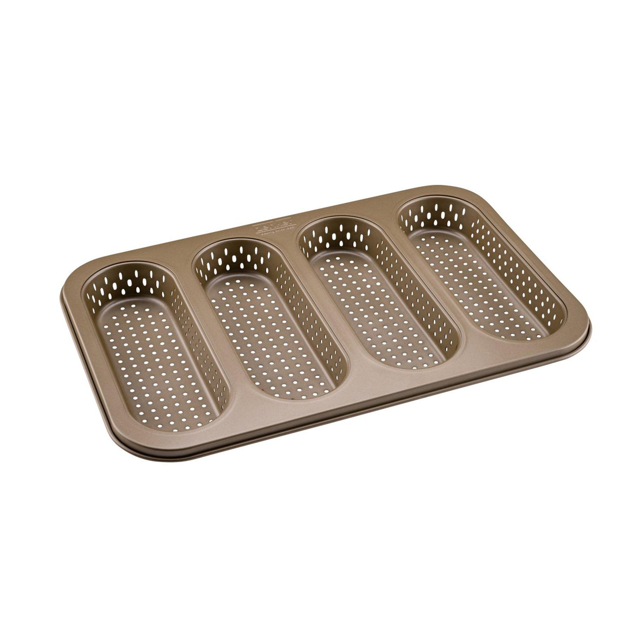 ZENKER Moule à pain perforé 4 mini baguettes 33 x 22 cm zenker mojave gold