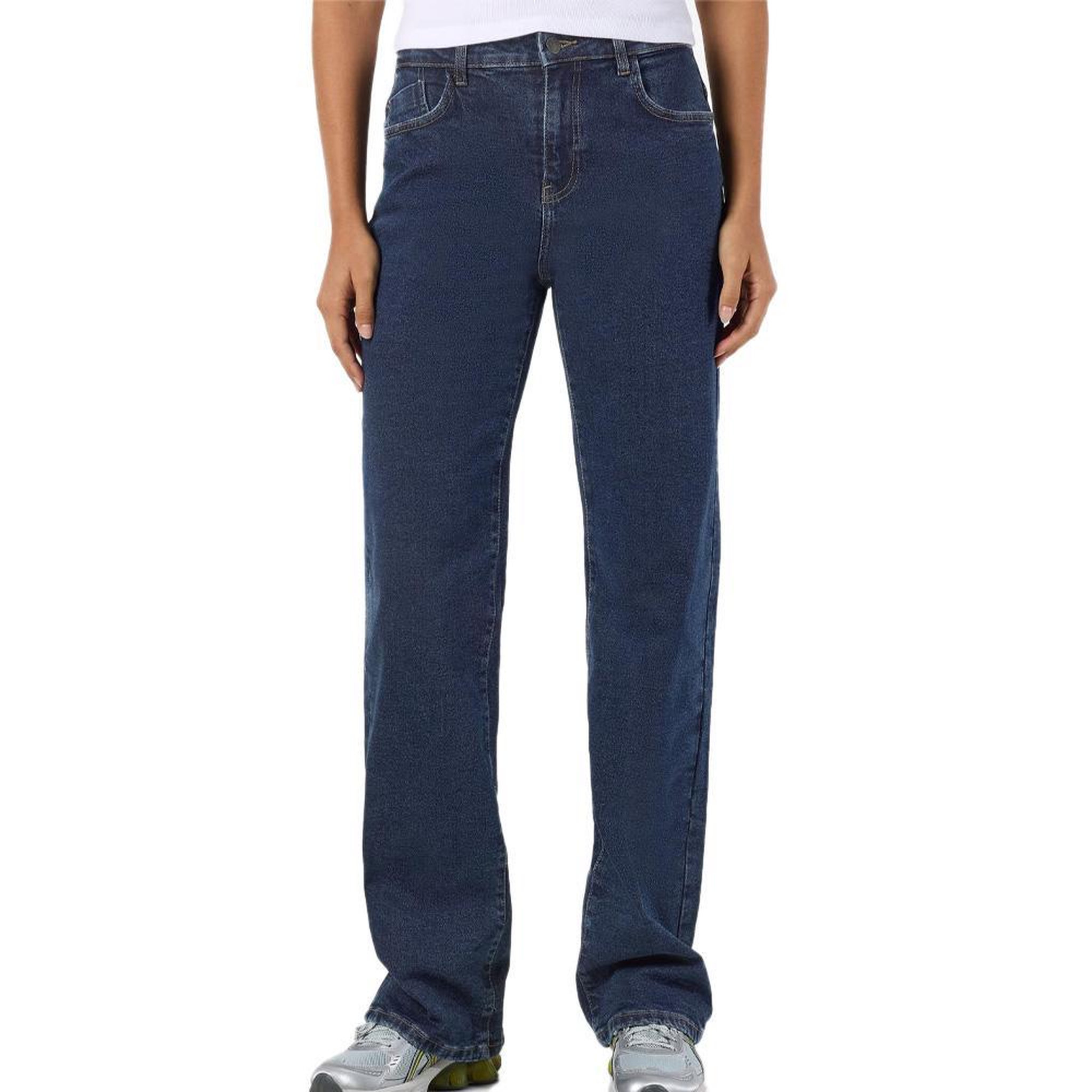 NOISY MAY Jean Droit Bleu Foncé  Femme Noisy May Landa. Coloris disponibles : Bleu