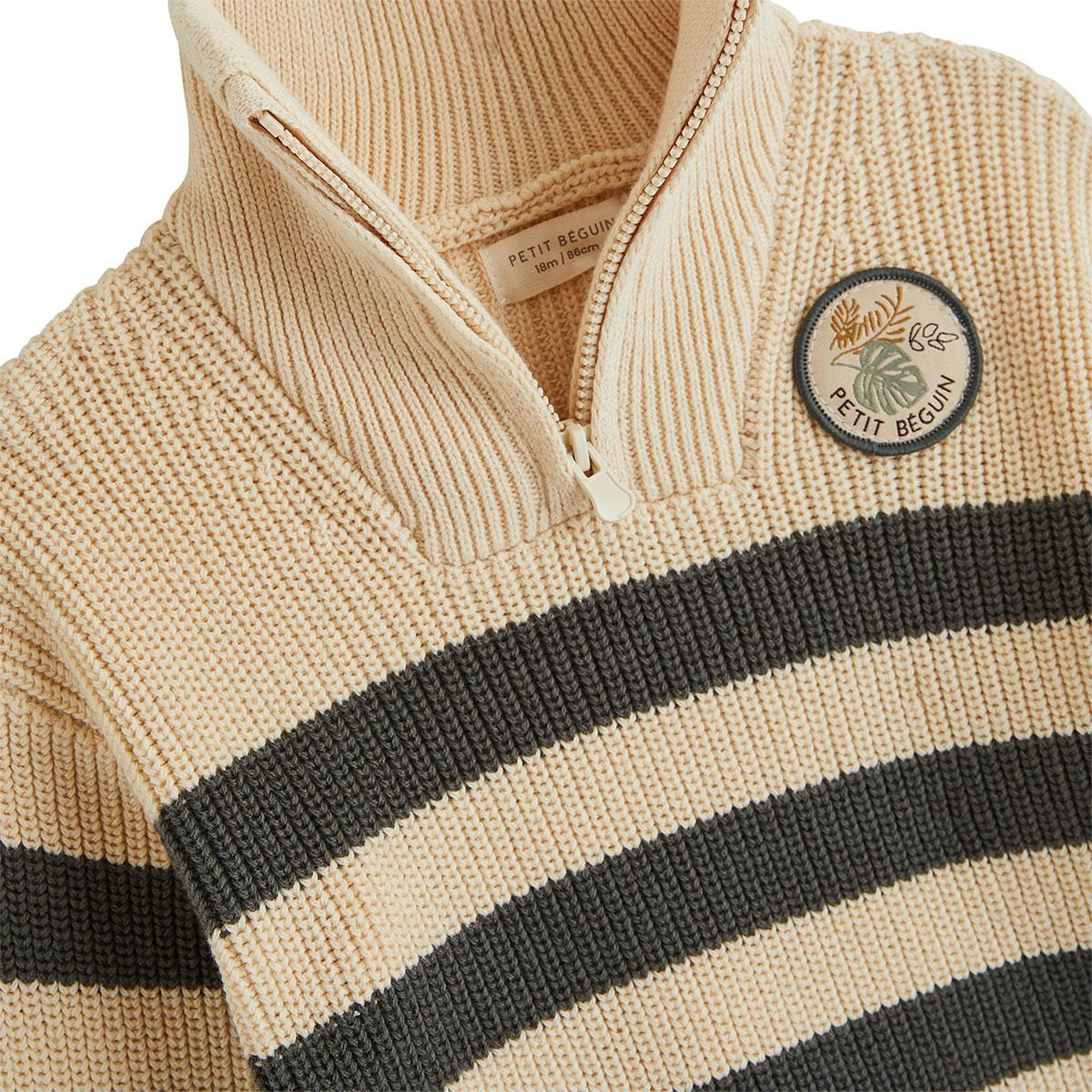 Voir la diapositive 3 : PETIT BEGUIN Pull enfant en tricot Ubatuba