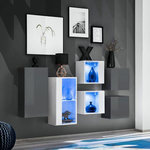 Paris Prix Meuble de Rangement  Switch SBIV  320cm Gris & Blanc