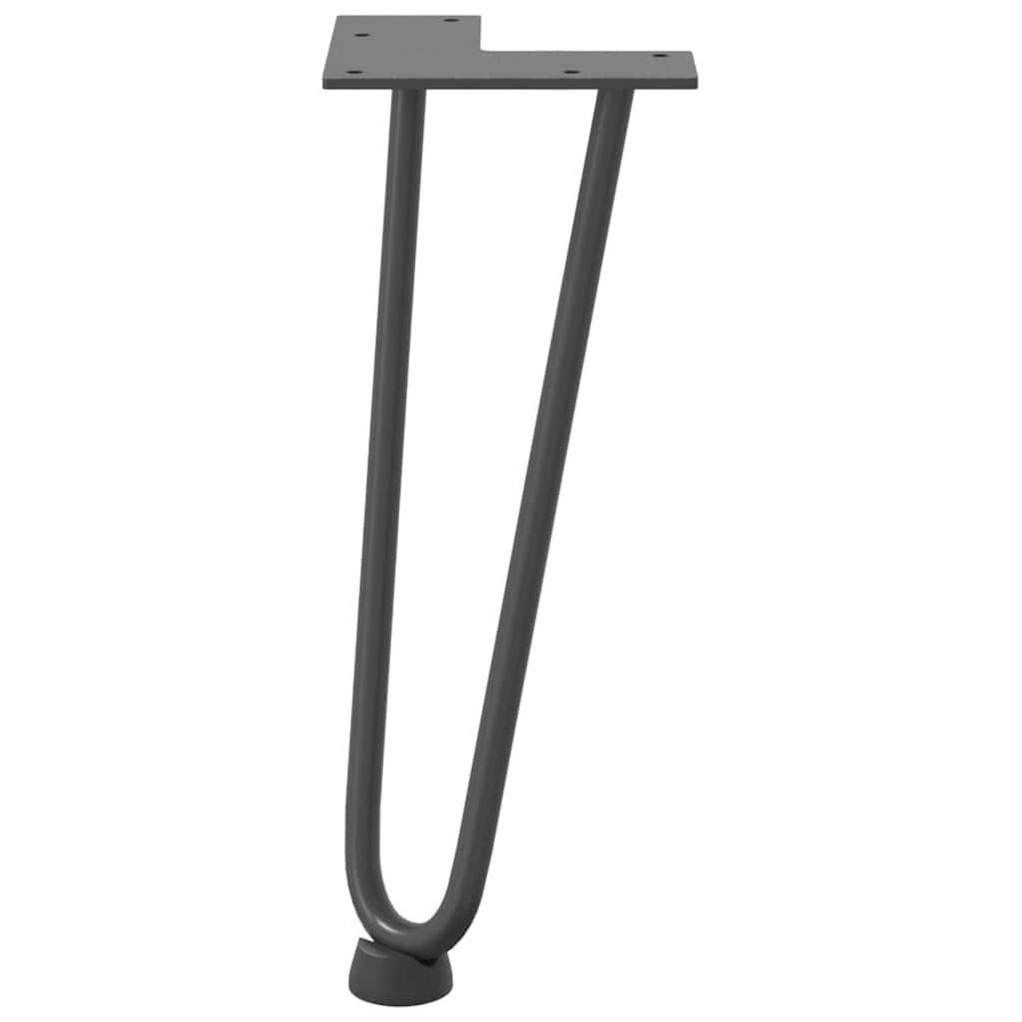 Voir la diapositive 5 : VIDAXL Pieds de table en forme d'epingle a cheveux 4 pcs anthracite
