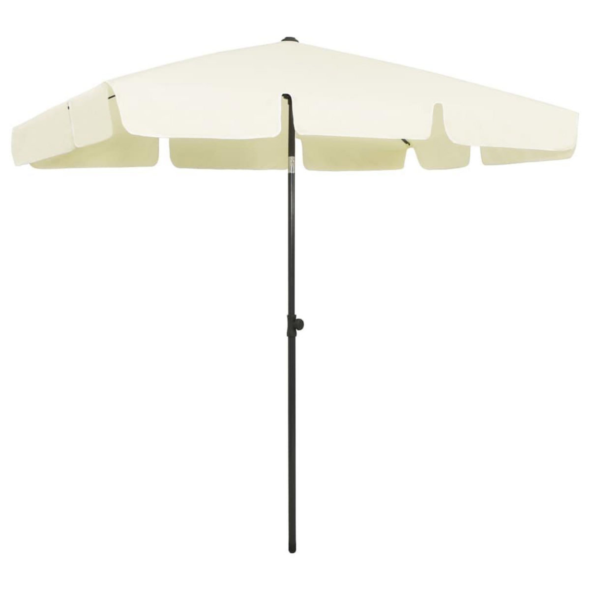 VIDAXL Parasol de plage jaune sable 200x125 cm