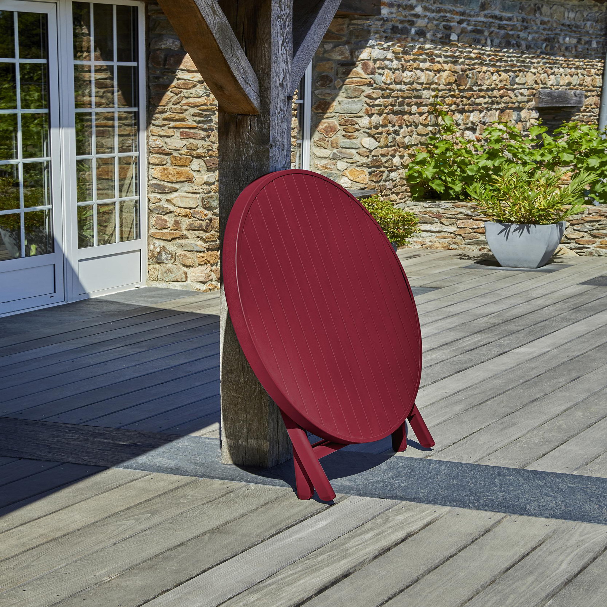 Voir la diapositive 4 : DCB GARDEN Ensemble repas de jardin rond en aluminium (4 places)