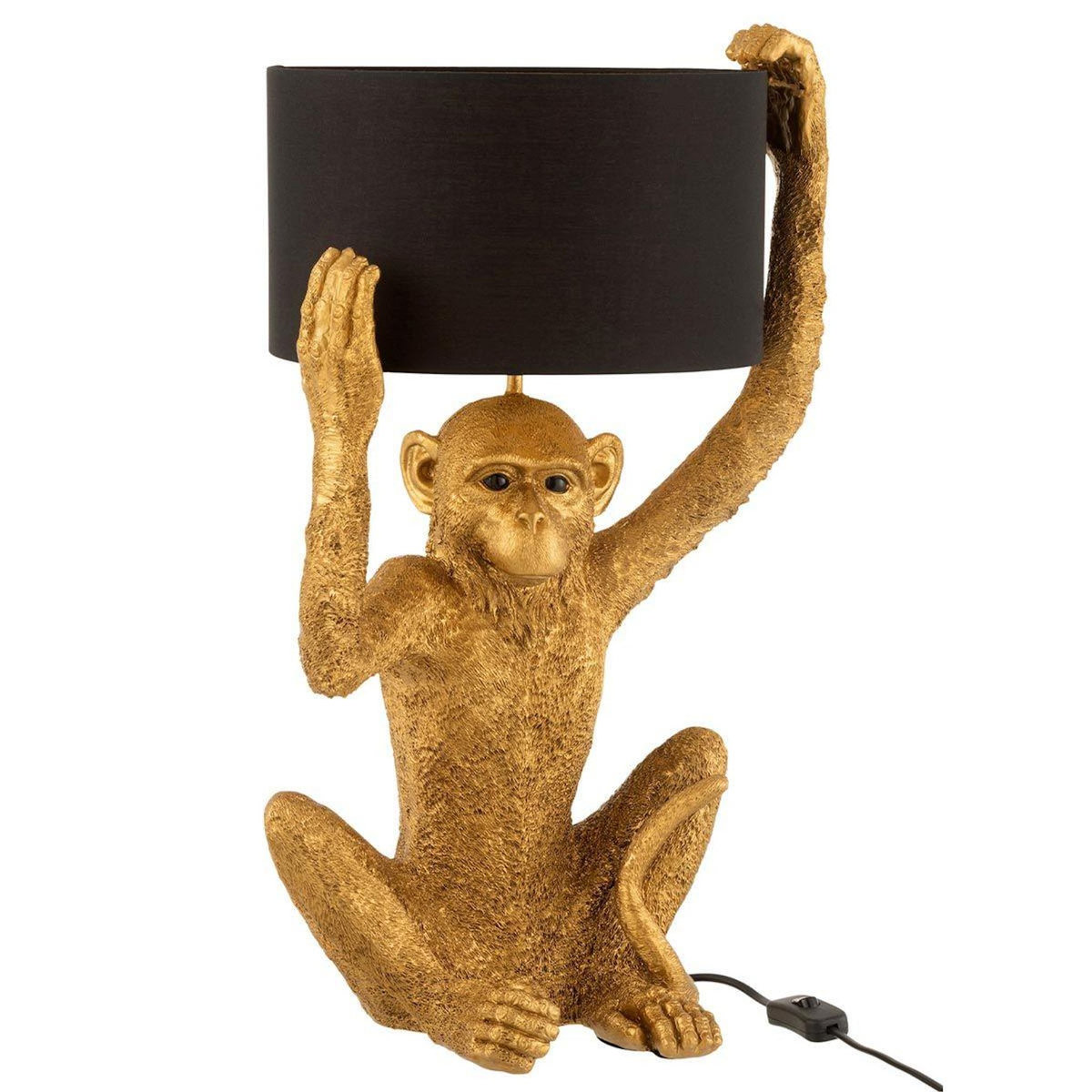 Paris Prix Lampe à Poser Design  Singe  58cm Or & Noir