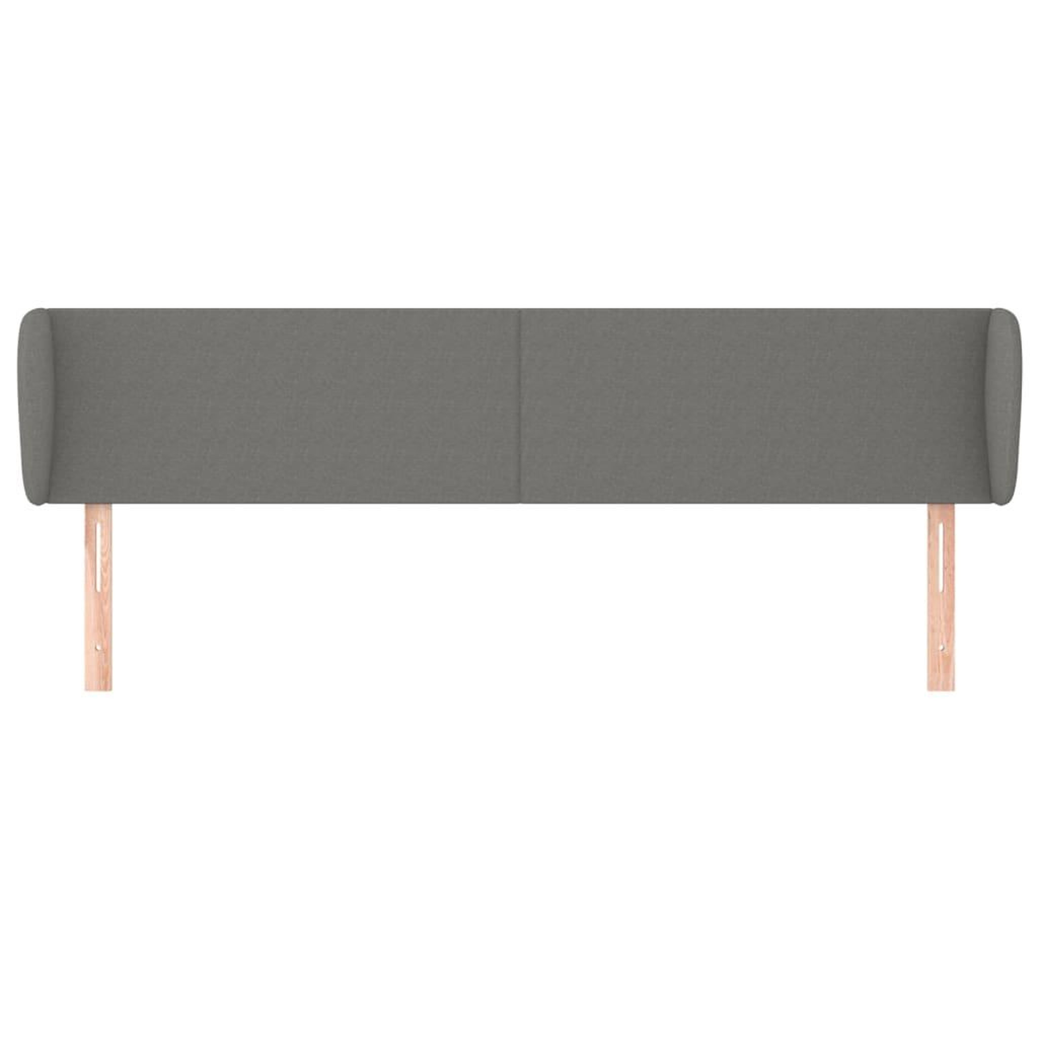 Voir la diapositive 3 : VIDAXL Tete de lit avec oreilles Gris fonce 163x23x78/88 cm Tissu
