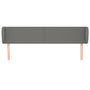 Voir la diapositive 3 : VIDAXL Tete de lit avec oreilles Gris fonce 163x23x78/88 cm Tissu
