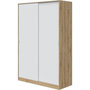 Voir la diapositive 1 : MARKET24 Armoire TOP - Décor chene - 2 Portes coulissantes - L120 x H200 x P50 cm