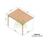 Voir la diapositive 2 : JARDIDECO Pergola adossée en bois Montpellier 400 x 300 cm - Maderland