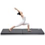 Voir la diapositive 4 : HOMCOM Tapis de gymnastique yoga pilates fitness pliable portable grand confort 180L x 60l x 5H cm revêtement synthétique noir