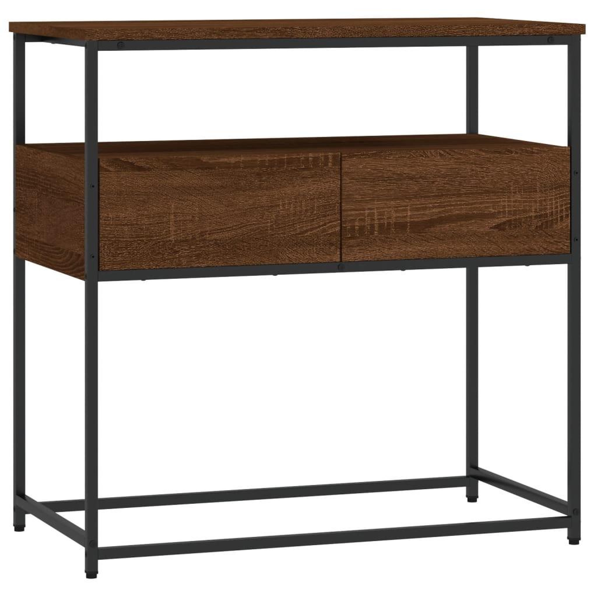 Voir la diapositive 2 : VIDAXL Table console chene marron 75x40x75 cm bois d'ingenierie