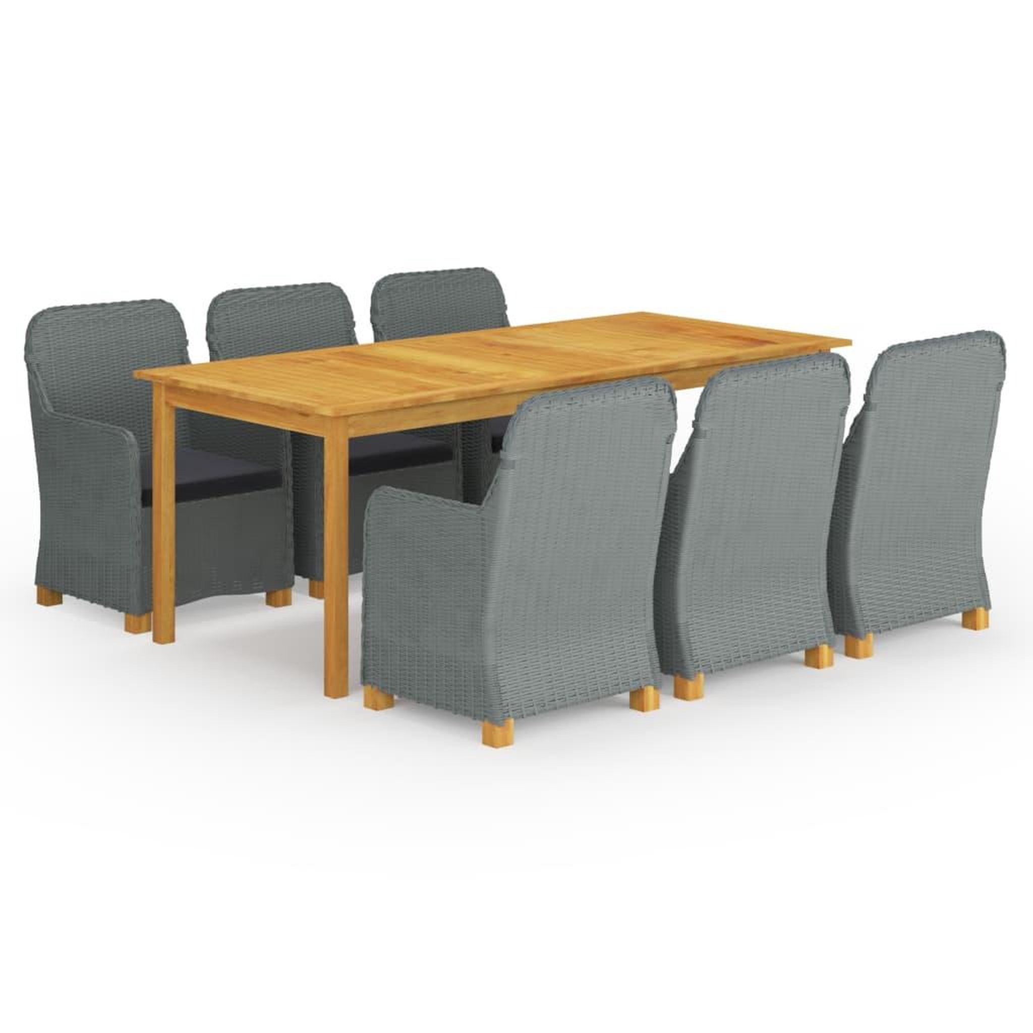 Voir la diapositive 1 : VIDAXL Ensemble a manger de jardin 9 pcs Gris clair