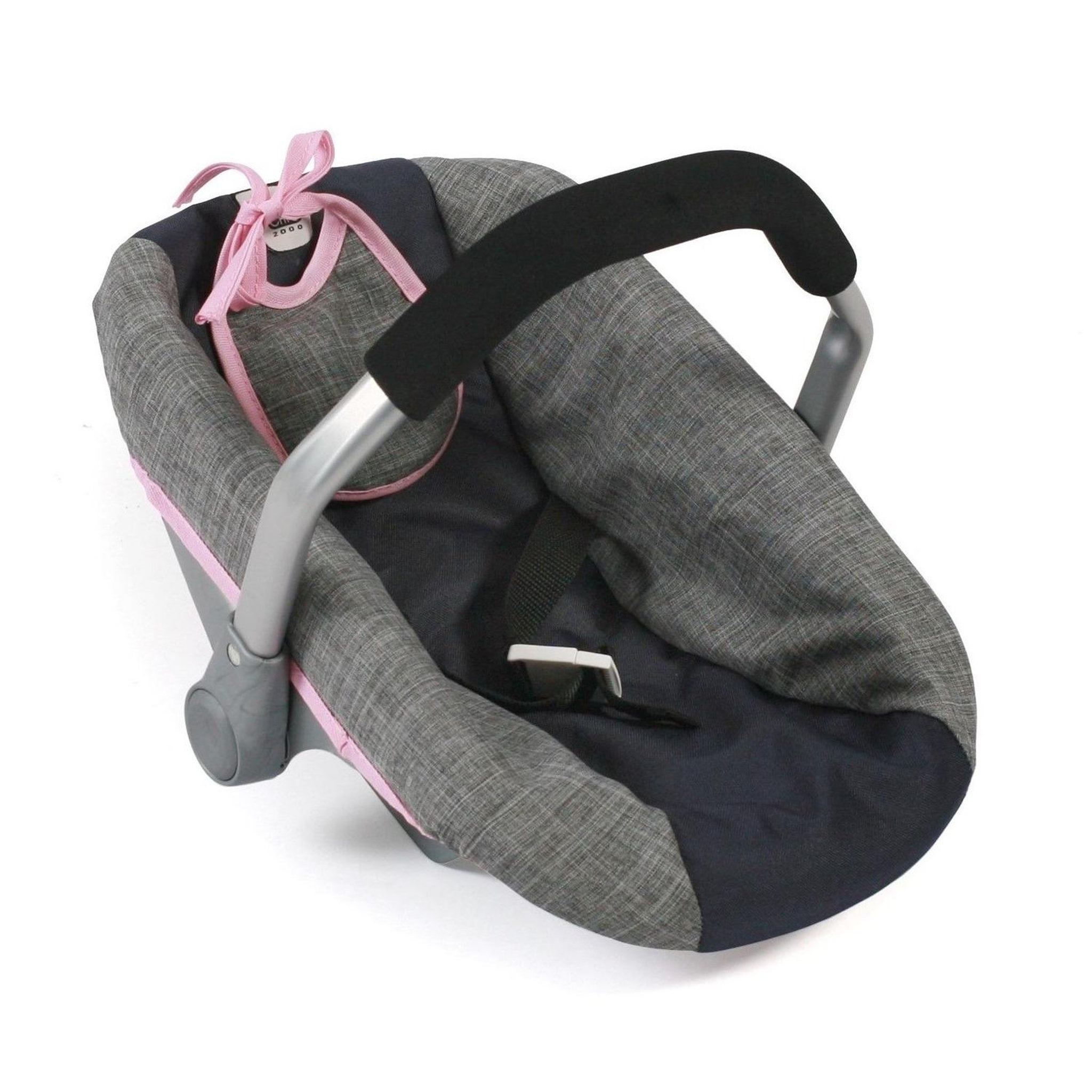 BAYER CHIC 2000 Siège de voiture pour poupées, anthracite - bleu foncé - rose