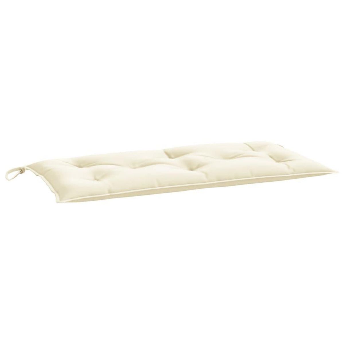 VIDAXL Coussin de banc de jardin blanc creme 110x50x7 cm tissu oxford