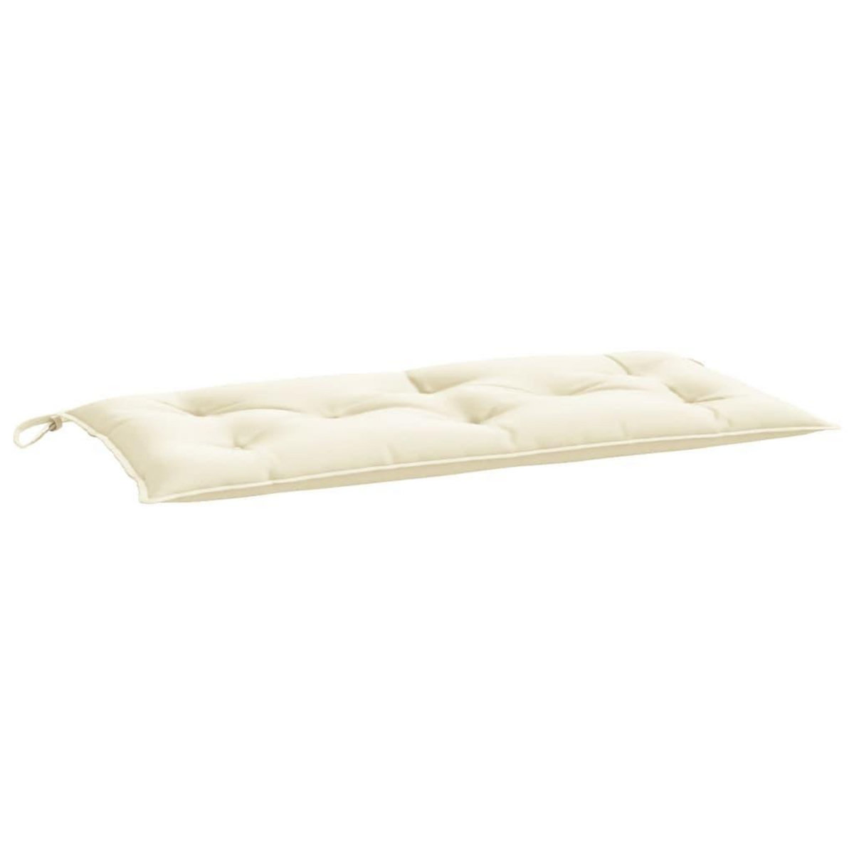 VIDAXL Coussin de banc de jardin blanc creme 110x50x7 cm tissu oxford