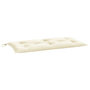 Voir la diapositive 2 : VIDAXL Coussin de banc de jardin blanc creme 110x50x7 cm tissu oxford