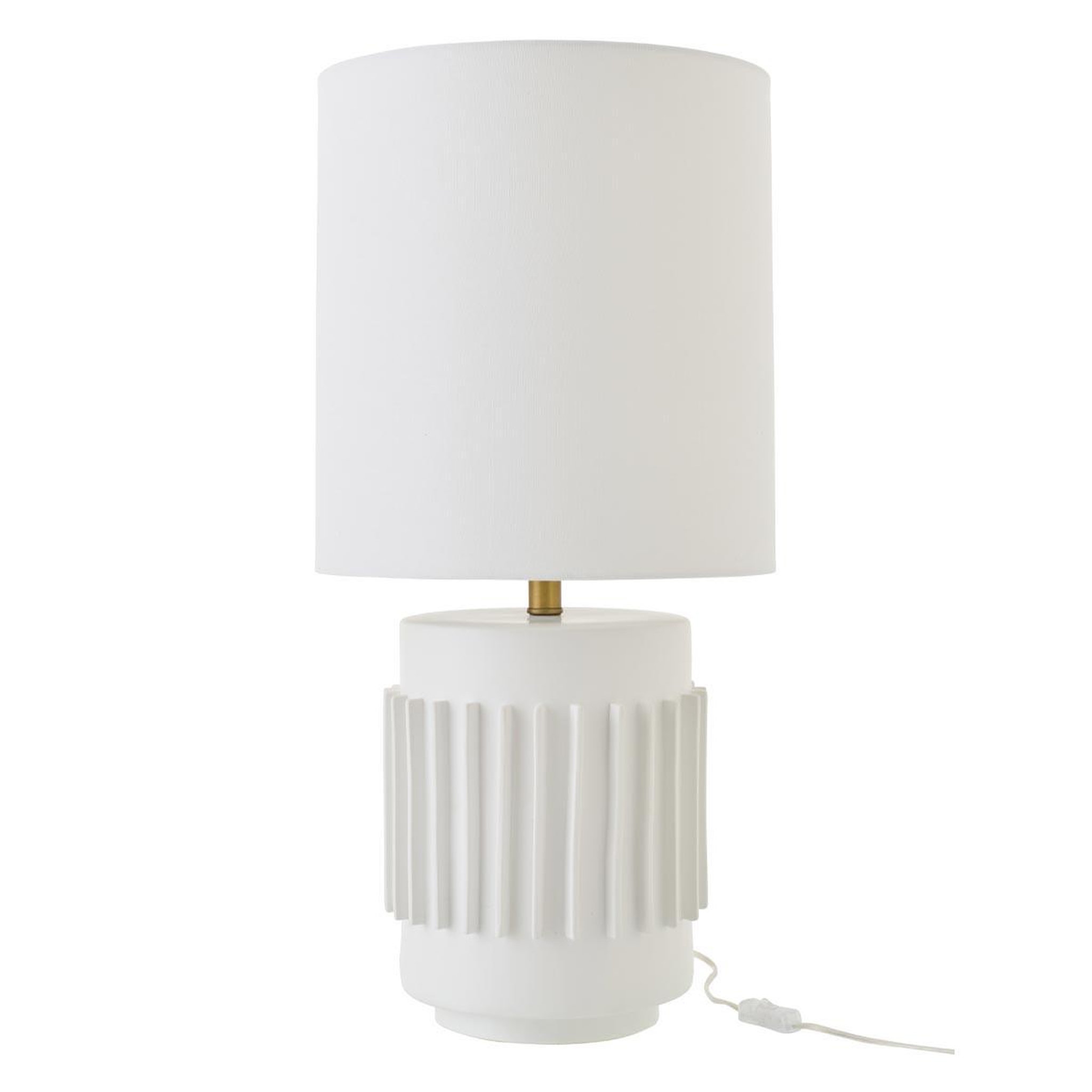 J-LINE Lampe à poser en céramique  latas  71cm blanc