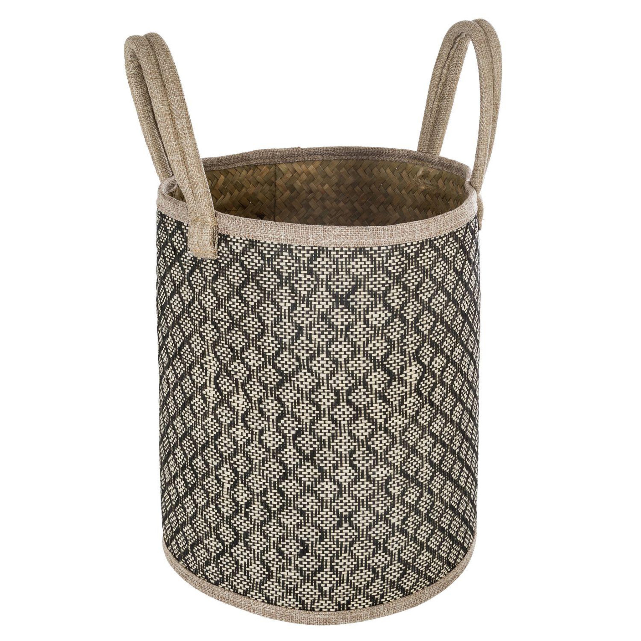 Voir la diapositive 4 : ATMOSPHERA Trio de panier en osier Nomade - Beige et Noir