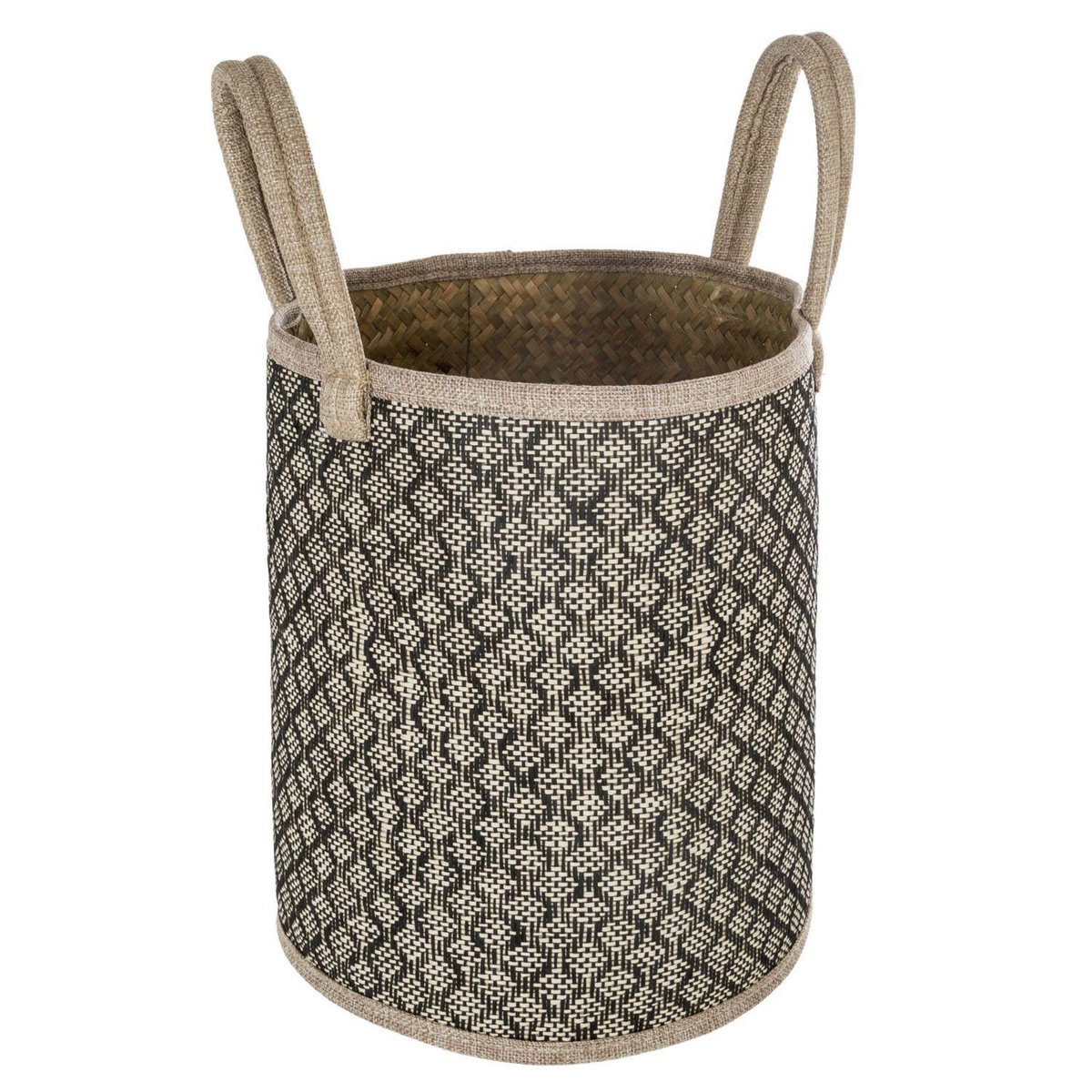 ATMOSPHERA Trio de panier en osier Nomade - Beige et Noir