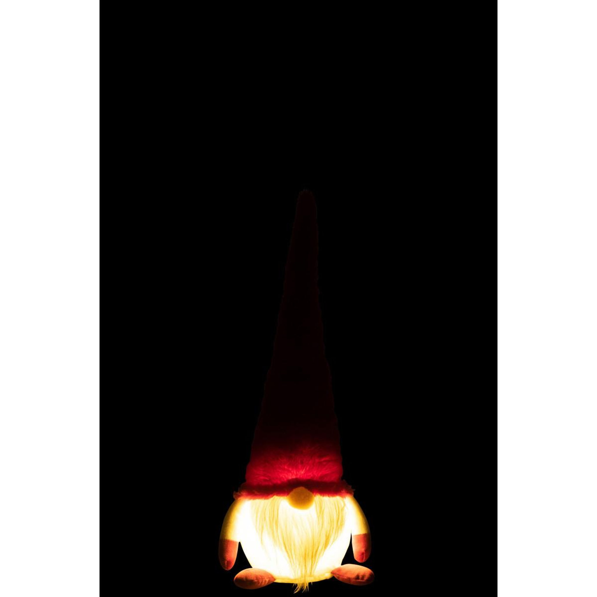 Voir la diapositive 3 : J-LINE Statuette Déco Lutin  Led  48cm Rouge