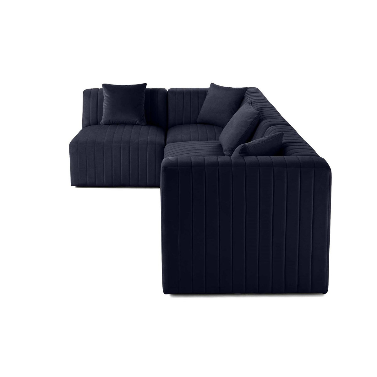 LISA DESIGN Nova - canapé modulable d'angle gauche - 5 places - en velours