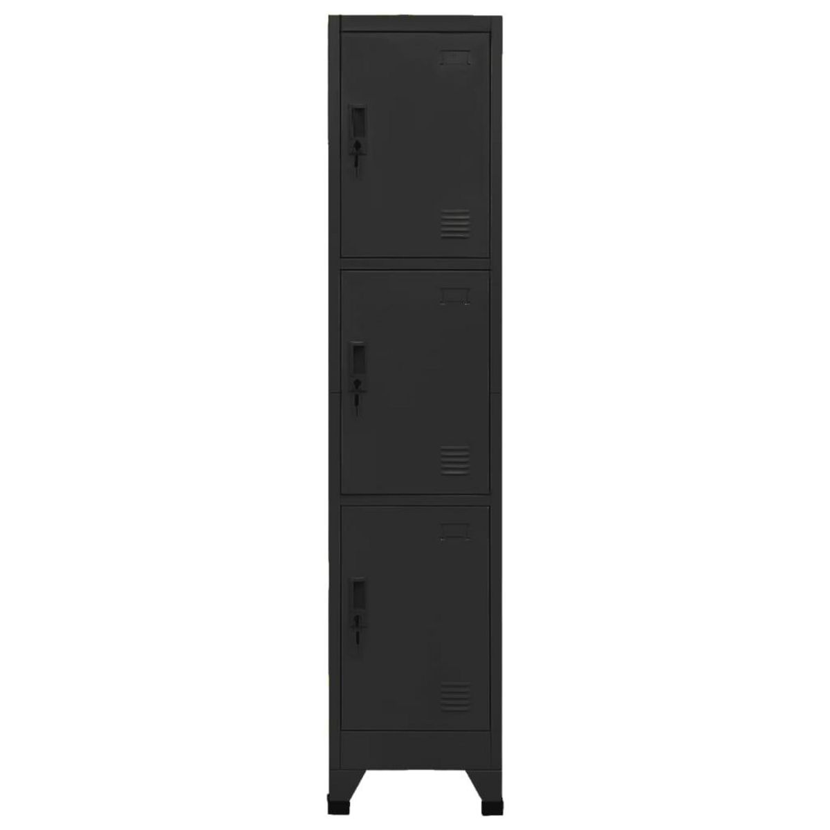 VIDAXL Armoire a casiers Noir 38x45x180 cm Acier
