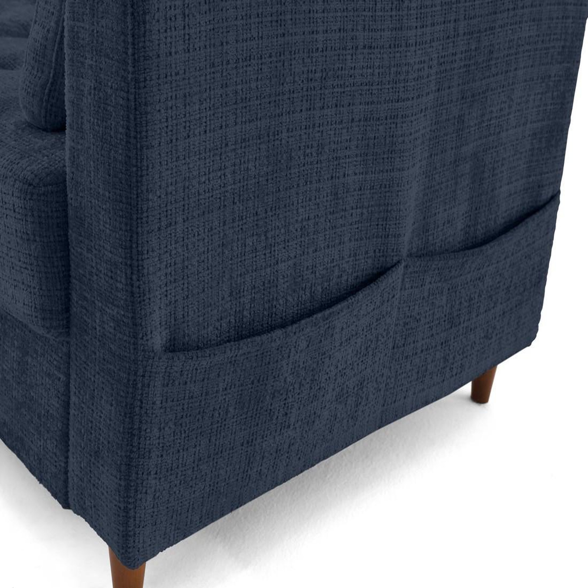 Voir la diapositive 6 : BEST MOBILIER Anna - canapé d'angle gauche 4 places convertible avec coffre en velours texturé