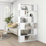 VIDAXL Bibliotheque/Separateur de piece Blanc 100x24x188 cm