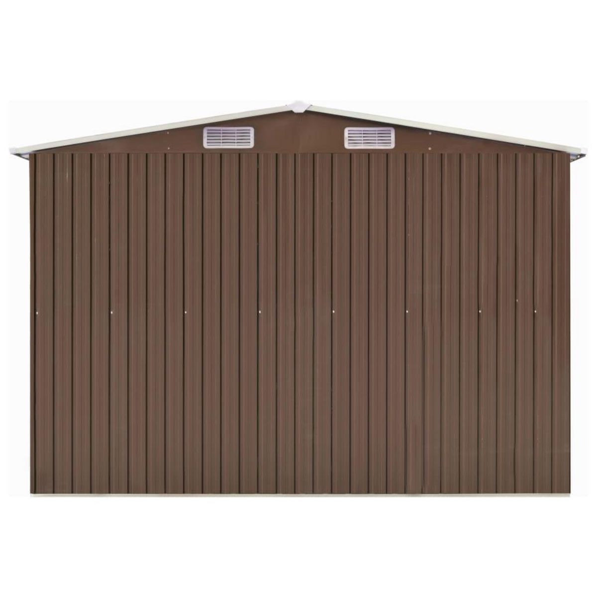 VIDAXL Abri de jardin Marron 257x779x181 cm Acier galvanise