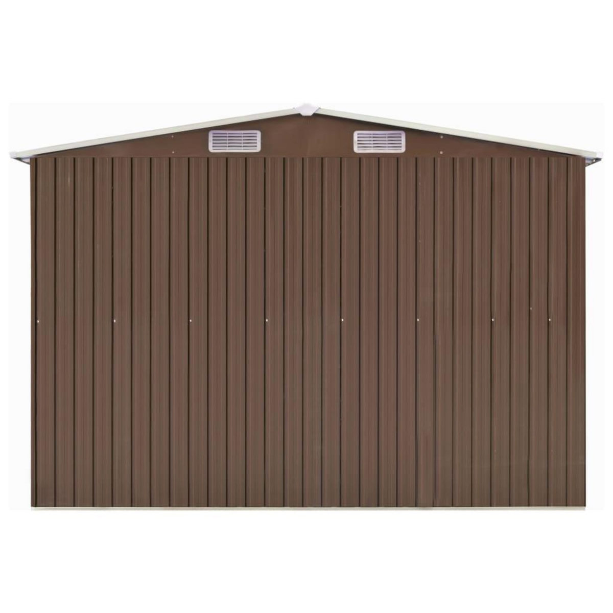 VIDAXL Abri de jardin Marron 257x779x181 cm Acier galvanise
