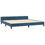 Voir la diapositive 4 : VIDAXL Cadre de lit sans matelas bleu fonce 200x200 cm velours