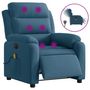 Voir la diapositive 2 : VIDAXL Fauteuil inclinable de massage electrique bleu velours