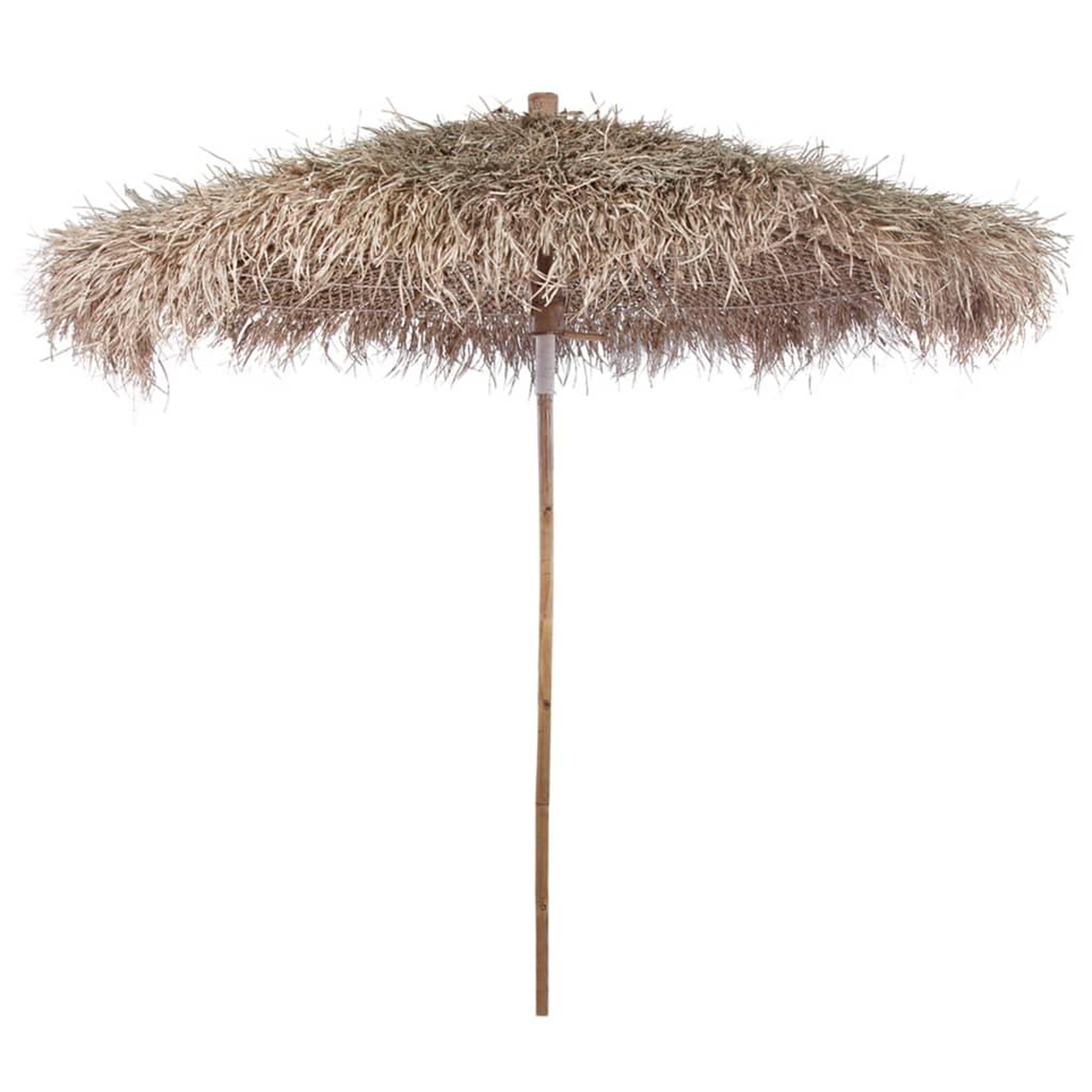 Voir la diapositive 1 : VIDAXL Parasol en bambou avec toit en feuille de bananier 270 cm