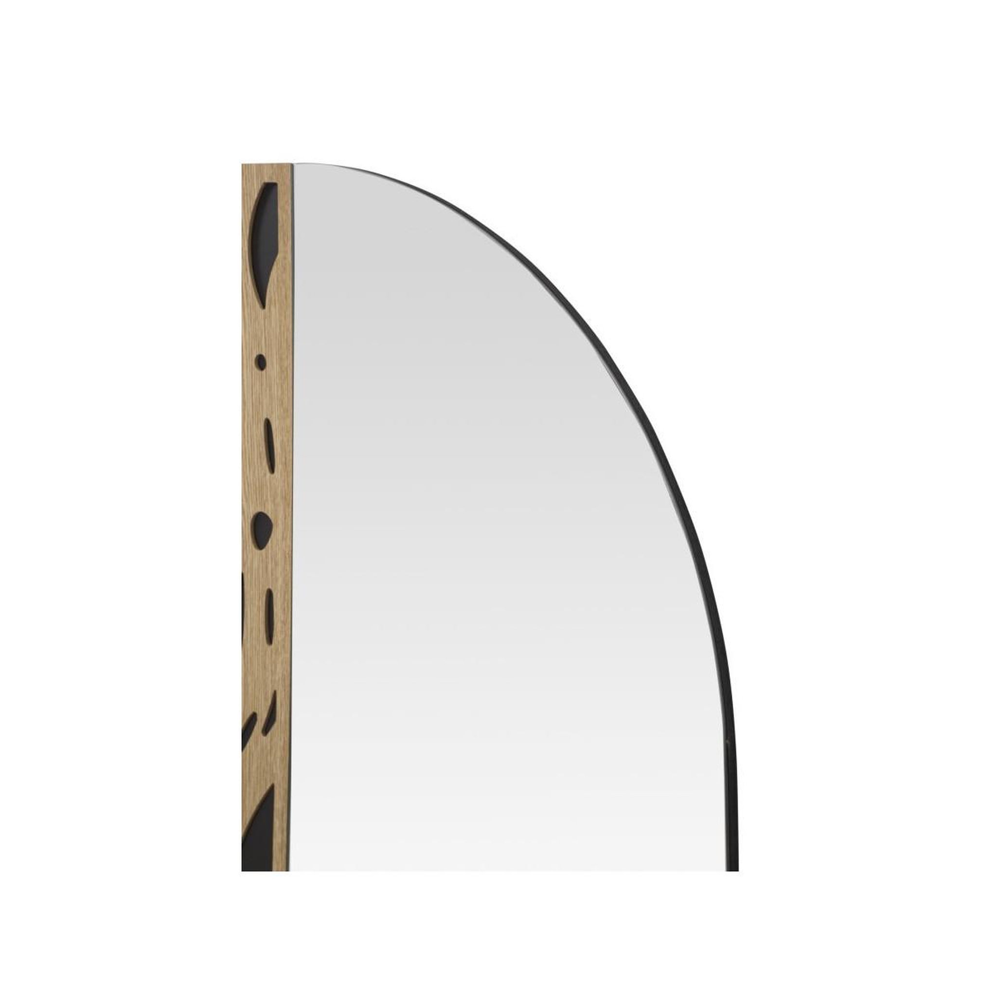 Voir la diapositive 4 : Paris Prix Miroir mural déco  terry  90cm naturel & noir