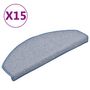 Voir la diapositive 2 : VIDAXL Tapis de marches d'escalier 15 pcs Gris clair et bleu 65x24x4cm