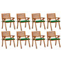 Voir la diapositive 1 : VIDAXL Chaises de jardin avec coussins lot de 8 Bois d'acacia solide