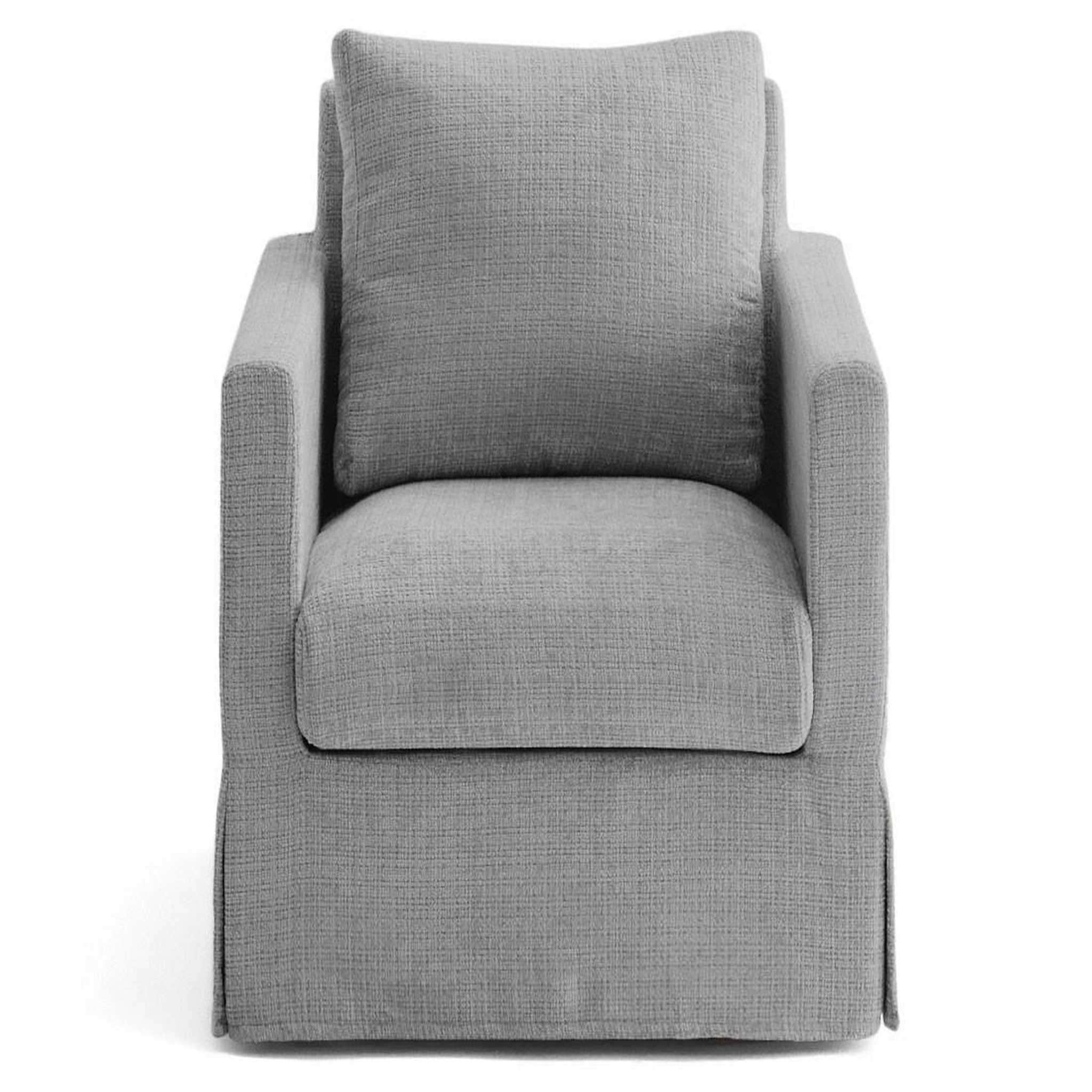 Voir la diapositive 1 : LISA DESIGN Serena - housse en velours texturé pour fauteuil