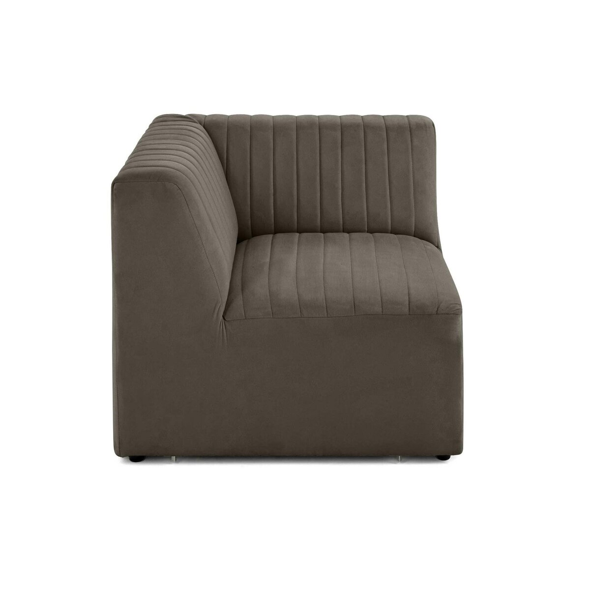 LISA DESIGN Nova - module d'assise d'angle réversible - en velours