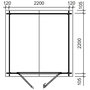 Voir la diapositive 3 : OLG FRANCE Abri de jardin bois - 4,6m² -DUTY FREE