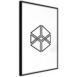 Paris Prix Affiche Murale Encadrée  Count the Squares. Coloris disponibles : Noir, Jaune