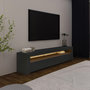 Voir la diapositive 4 : Habitat et Jardin Meuble TV en bois  Bati  - 150 x 36 x 46 cm - Gris anthracite