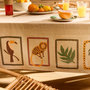Voir la diapositive 2 : ATMOSPHERA Nappe Imprimé  Tropical  140x240cm Beige Lin