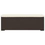 Voir la diapositive 4 : VIDAXL Banc pouf avec coussin marron 110x30x40 cm resine tressee