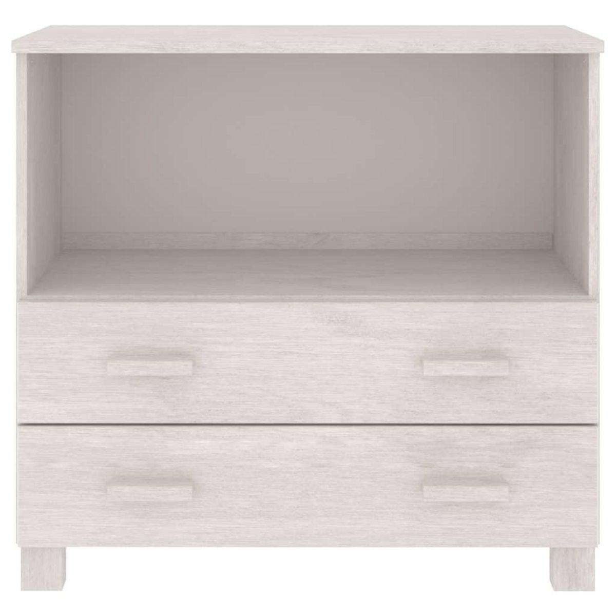 VIDAXL Buffet HAMAR Blanc 85x35x80 cm Bois massif de pin