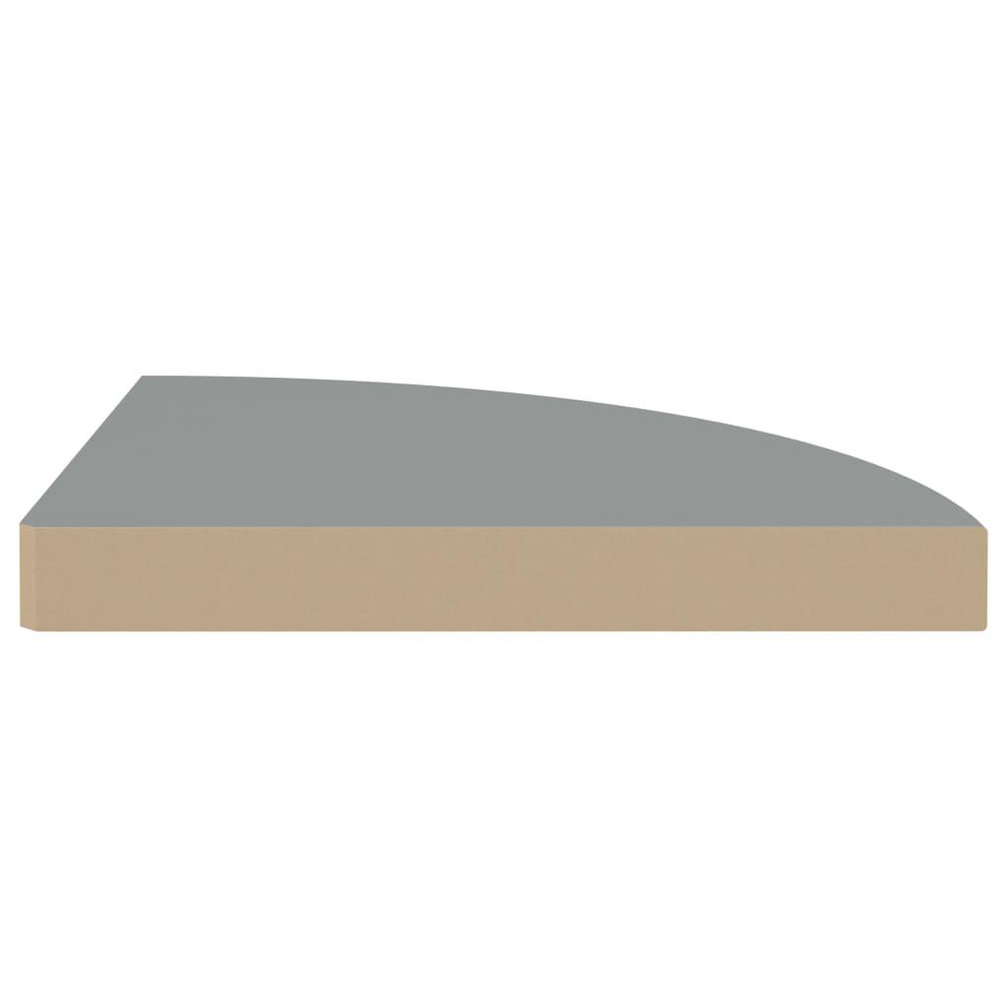 Voir la diapositive 5 : VIDAXL Etageres d'angle flottantes 2 pcs gris 35x35x3,8 cm mdf