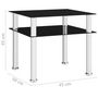 Voir la diapositive 6 : VIDAXL Table d'appoint Noir 45x50x45 cm Verre trempe